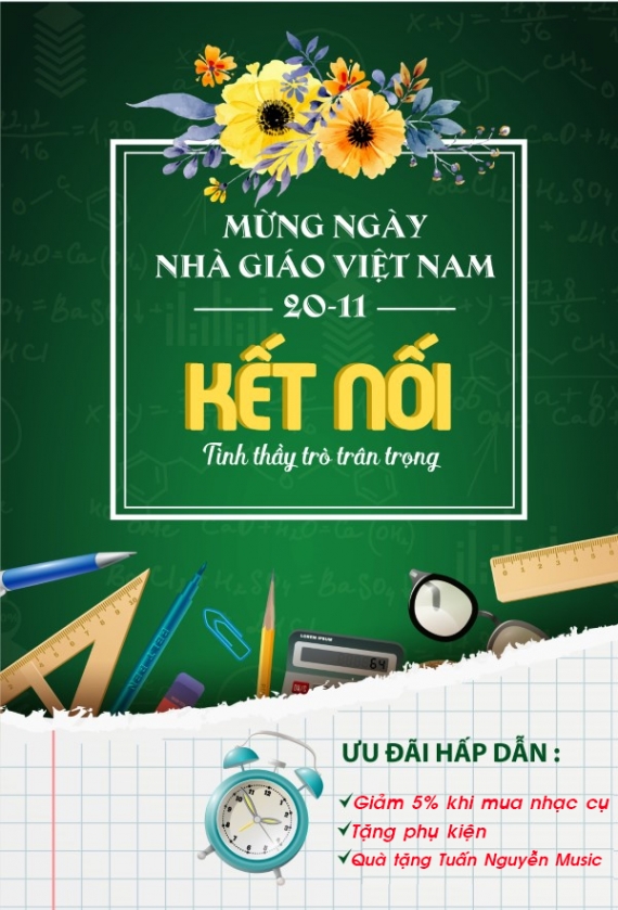 Ưu đãi tháng 11 Tri Ân ngày Nhà Giáo Việt Nam 20/11 tại Tuấn Nguyễn Music