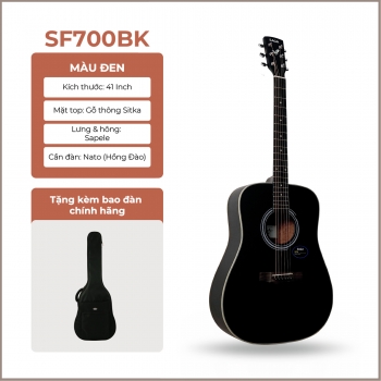  Đàn guitar Saga SF700 BK